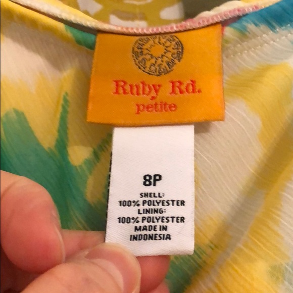 Ruby rd colorful spring Easter suit jacket & skirt - Picture 5 of 7